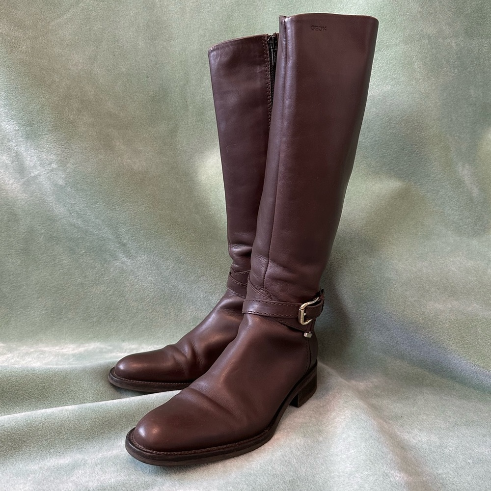 Geox Brown Leather Boots Size 36 (US 6)